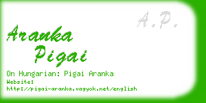 aranka pigai business card